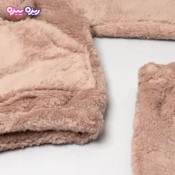 ست هودی و شلوار تدی اسلش بند‌دار منگوله دار کد 2819