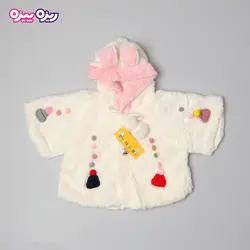 شنل پشمی منگوله دار طرح کلاه کد 2835