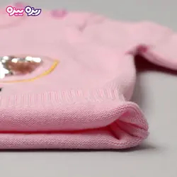 بلوز بافت پاپیون‌دار پولک‌دار طرح گربه کد 2783