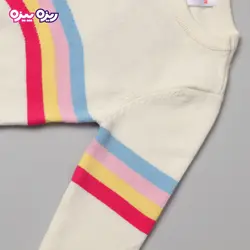 بلوز بافت طرح ابر و رنگین کمان کد 2777