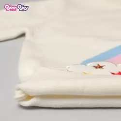 بلوز بافت طرح ابر و رنگین کمان کد 2777