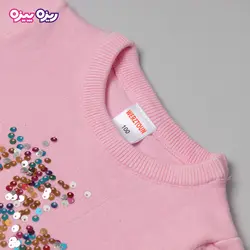 بلوز بافت پولک برگردان‌دار طرح ستاره کد 2776