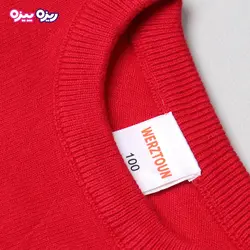 بلوز بافت پولک‌دار طرح قلب و رنگین کمان کد 2775