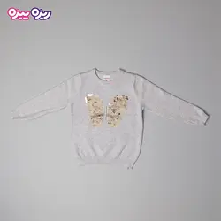 بلوز بافت پولک برگردان‌دار طرح پروانه کد 2774