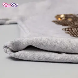 بلوز بافت پولک برگردان‌دار طرح پروانه کد 2774