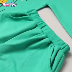 ست بلوز و شلوار سوپر پنبه لاکرا دار اسلش نگین دار طرح NEW YORK کد 2729