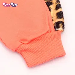 ست بلوز و شلوار سوپر پنبه لاکرا دار اسلش استیکردار طرح LO cute کد 2716