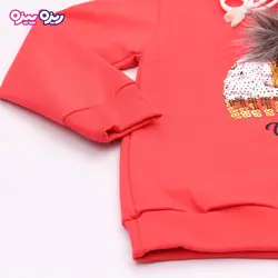 ست هودی و شلوار سوپر پنبه لاکرا دار اسلش پولک برگردان‌دار بند‌دار منگوله دار طرح Titie swear کد 2705