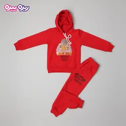 ست هودی و شلوار سوپر پنبه لاکرا دار اسلش پولک برگردان‌دار بند‌دار منگوله دار طرح Titie swear کد 2705