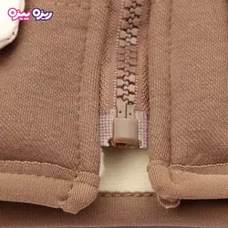 ست بلوز، شلوار و پافر پنبه دو رو لاکرادار اسلش استیکردار طرح فیل کد 2702