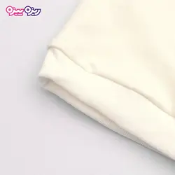 ست بلوز، شلوار و پافر پنبه دو رو لاکرادار اسلش استیکردار طرح فیل کد 2702