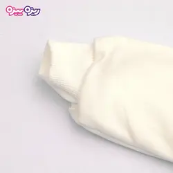 ست بلوز، شلوار و پافر پنبه دو رو لاکرادار اسلش استیکردار طرح فیل کد 2702