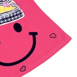 تی‌شرت پنبه لاکرا طرح لبخند کلاه دار کد 2429