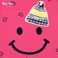 تی‌شرت پنبه لاکرا طرح لبخند کلاه دار کد 2429