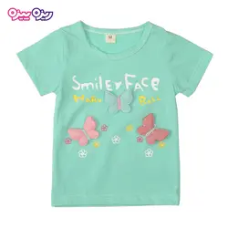 ست تی‌شرت و شلوارک پنبه تک‌رو لاکرادار استیکردار منگوله دار طرح smiley FACE کد 2421