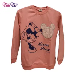 ست بلوز و شلوار دورس اسلش پولک‌دار نگین دار طرح میکی ماوس کد 2056