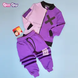 ست سوئیشرت و شلوار سوپر پنبه لاکرا دار حلقه دار طرح ENOUGH L&R کد 2934