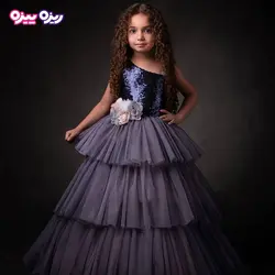 سارافون تور پاپیون‌دار پولک‌دار استیکردار طرح سرشانه پاییوندار کد 2902