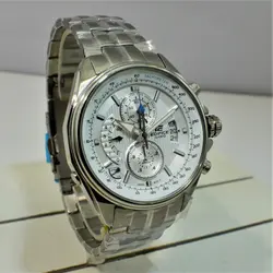 CASIO Edifice 5468 EFR-303 ژاپن جدید دارای آلارم ادیفایس 5 موتوره کرنوگراف با تقویم روزشمار دارای آلارم *** فول استیل *** موتور ژاپن *** کیفیت +AAA
