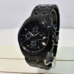 TISSOT WATCH TO1853 جدیدفول استیل تیسوت 4 موتوره کرنوگراف ** شیشه سافایر کریستال ** بند استیل توپر پهن مشکی ** زیبا و سنگین *