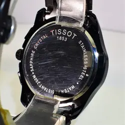 TISSOT WATCH TO1853 جدیدفول استیل تیسوت 4 موتوره کرنوگراف ** شیشه سافایر کریستال ** بند استیل توپر پهن مشکی ** زیبا و سنگین *
