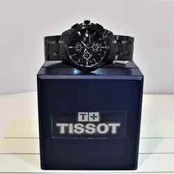 TISSOT WATCH TO1853 جدیدفول استیل تیسوت 4 موتوره کرنوگراف ** شیشه سافایر کریستال ** بند استیل توپر پهن مشکی ** زیبا و سنگین *
