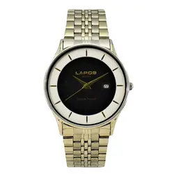 LAROS QUARTZ 79421-D 5 STAR موتورژاپن لاروس موتور ژاپن ،، درب استیل ،، باصفحه دو رنگ و تقویم روزشمار بسیار شیک و لوکس