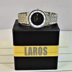 LAROS QUARTZ 79421-D 5 STAR موتورژاپن لاروس موتور ژاپن ،، درب استیل ،، باصفحه دو رنگ و تقویم روزشمار بسیار شیک و لوکس