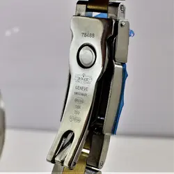 ROLEX OYSTER اتوماتیک گوکی نقره ای ست رولکس اویستر زنانه مردانه اتومات ** اندیکس نگین دار براق ** قاب و بند دو رنگ