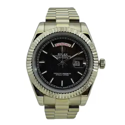ROLEX OYSTER PERPETUAL DAY-DATE موتور ژاپن رولکس اویستر دی دت موتورژاپن ** دو تقویم ** استیل تقویم ذره بین شیشه کریستال
