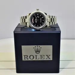 ROLEX OYSTER PERPETUAL DAY-DATE موتور ژاپن رولکس اویستر دی دت موتورژاپن ** دو تقویم ** استیل تقویم ذره بین شیشه کریستال