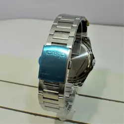 CASIO WATCH MTP-1292 دو تقویم موتور ژاپن کاسیو با موتور قدرتمند میوتا ژاپن ** صفحه سفید** درب استیل ** با تقویم روزشمار و ایام هفته