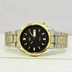 ساعت سیکو 5  دو  تقویم روز شمار و ایام هفته لاتین و فارسی SEIKO 7S36-30X1-3040