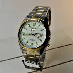 ساعت سیکو 5  دو تقویم روز شمار و ایام هفته لاتین و فارسی SEIKO 7S36-30X1-3040