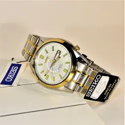 ساعت سیکو 5  دو تقویم روز شمار و ایام هفته لاتین و فارسی SEIKO 7S36-30X1-3040