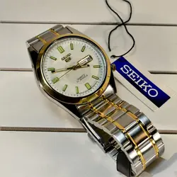 ساعت سیکو 5  دو تقویم روز شمار و ایام هفته لاتین و فارسی SEIKO 7S36-30X1-3040