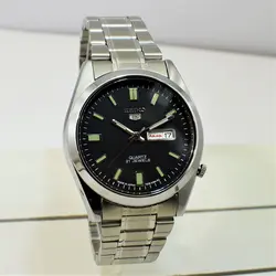 ساعت سیکو 5 دو تقویم روز شمار و ایام هفته لاتین و فارسی  SEIKO 7S36-30X1-3040
