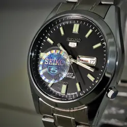 ساعت سیکو 5 دو تقویم روز شمار و ایام هفته لاتین و فارسی  SEIKO 7S36-30X1-3040