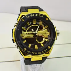 CASIO G- SHOCK HSD 013 کاسیو جی شاک جدید دوزمانه ،، آنتی مغناطیس ،، بند و صفحه رنگی بسیارخوش طرح