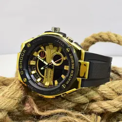 CASIO G- SHOCK HSD 013 کاسیو جی شاک جدید دوزمانه ،، آنتی مغناطیس ،، بند و صفحه رنگی بسیارخوش طرح