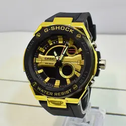 CASIO G- SHOCK HSD 013 کاسیو جی شاک جدید دوزمانه ،، آنتی مغناطیس ،، بند و صفحه رنگی بسیارخوش طرح
