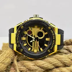 CASIO G- SHOCK HSD 013 کاسیو جی شاک جدید دوزمانه ،، آنتی مغناطیس ،، بند و صفحه رنگی بسیارخوش طرح