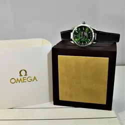 OMEGA SEAMASTER AUTOMATIC AXIAL8900 اومگا اتومات مکانیکی ،، شیشه سافایر کریستال ،، صفحه سبز
