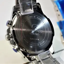 CASIO Edifice 5468 EFR-303 ژاپن ادیفایس 4 موتوره کرنوگراف با تقویم روزشمار *** فول استیل *** موتور قدرتمند ژاپن *** کیفیت +AAA