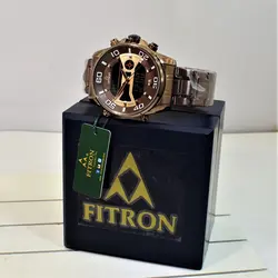 FITRON FT19032M جدید فیترون 2 زمانه ژاپن تولید جدید ** فول امکانات ** رنگ کافی گلد ( نسکافه ای ) صفحه رنگی طرح دار