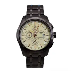 TISSOT WATCH STEEL T032527A ژاپن تیسوت 4 موتوره کرنوگراف ، موتور ژاپن ، فول استیل ،، بنفش تیره