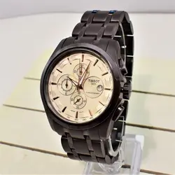 TISSOT WATCH STEEL T032527A ژاپن تیسوت 4 موتوره کرنوگراف ، موتور ژاپن ، فول استیل ،، بنفش تیره