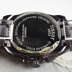 TISSOT WATCH STEEL T032527A ژاپن تیسوت 4 موتوره کرنوگراف ، موتور ژاپن ، فول استیل ،، بنفش تیره