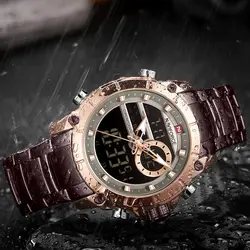 NAVIFORCE SPORT 9163 اورجینال رنگ کافی گلد