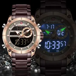 NAVIFORCE SPORT 9163 اورجینال رنگ کافی گلد